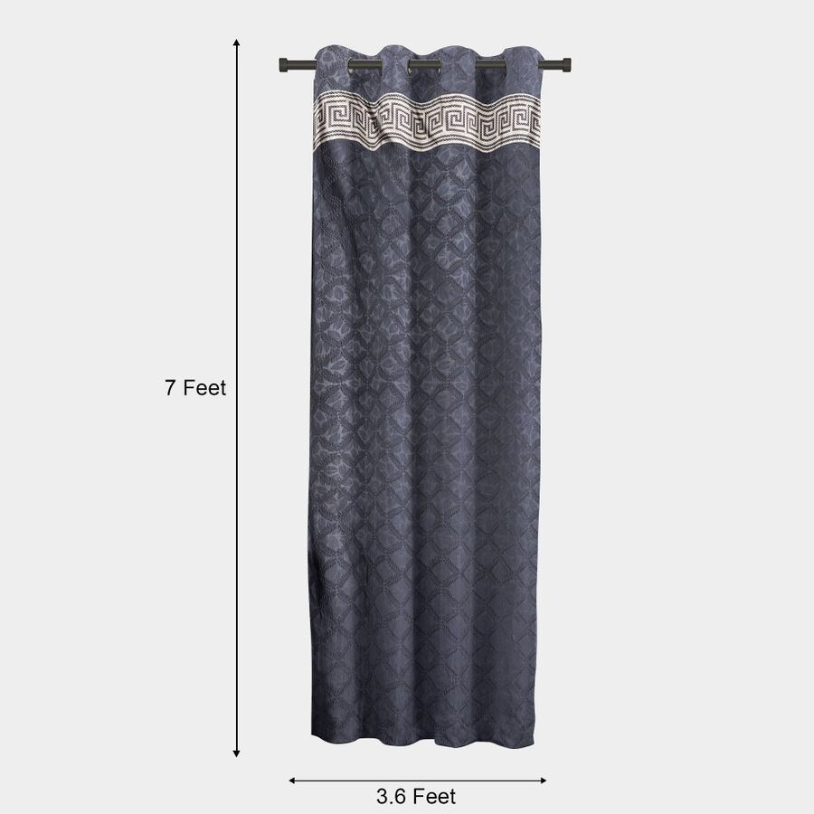 7 ft. Dark Grey Polyester Curtain, , large image number null