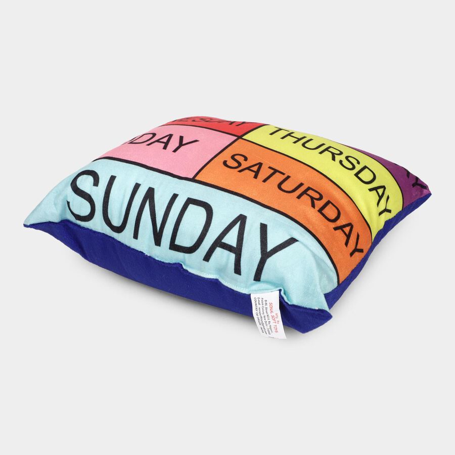 Multicolor Fabric Cushion, , large