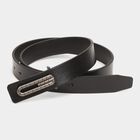 Men's Black Polyurethane Formal Belt, , small image number null