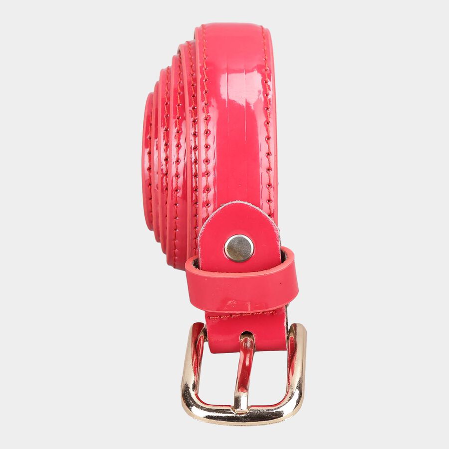 Women's Red Polyurethane Belt, , large image number null