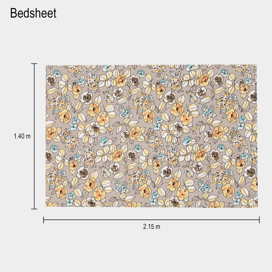 Grey Microfiber Single Bedsheet, , large image number null