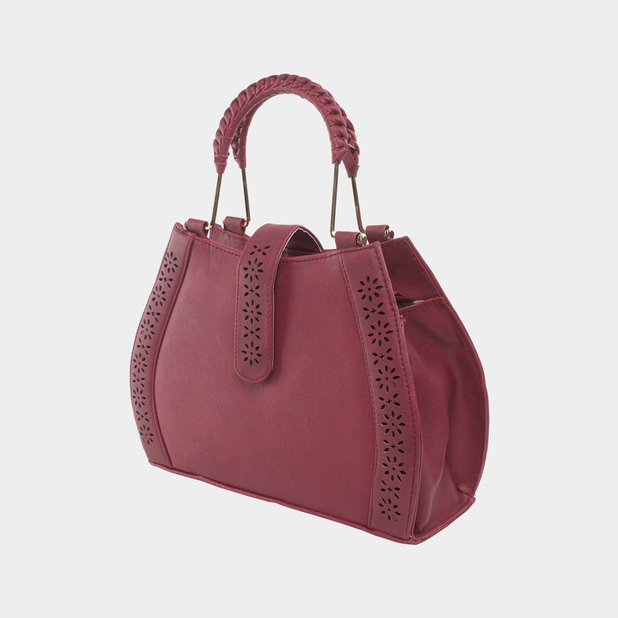 Women's 1 Compartment Medium Polyurethane Satchel, , large image number null