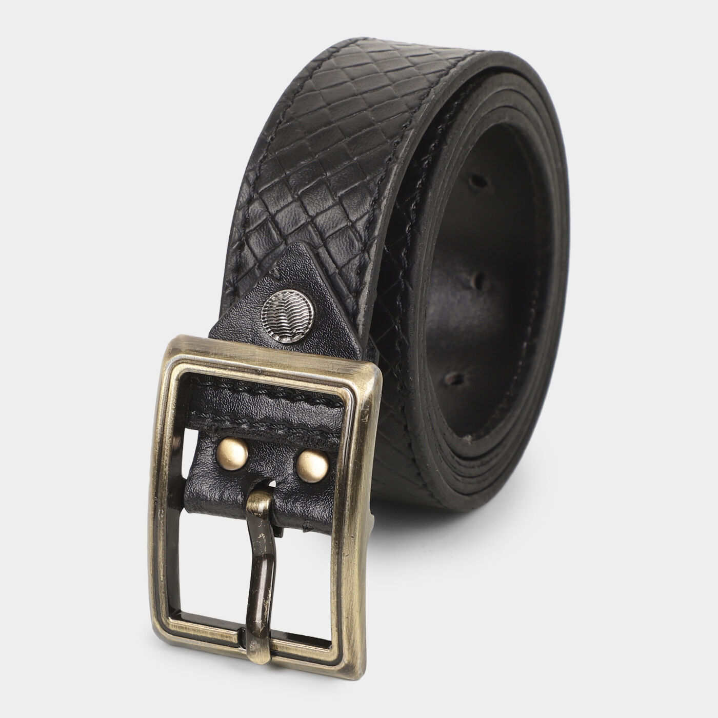 Black Tie                         Men's Black Casual Belt