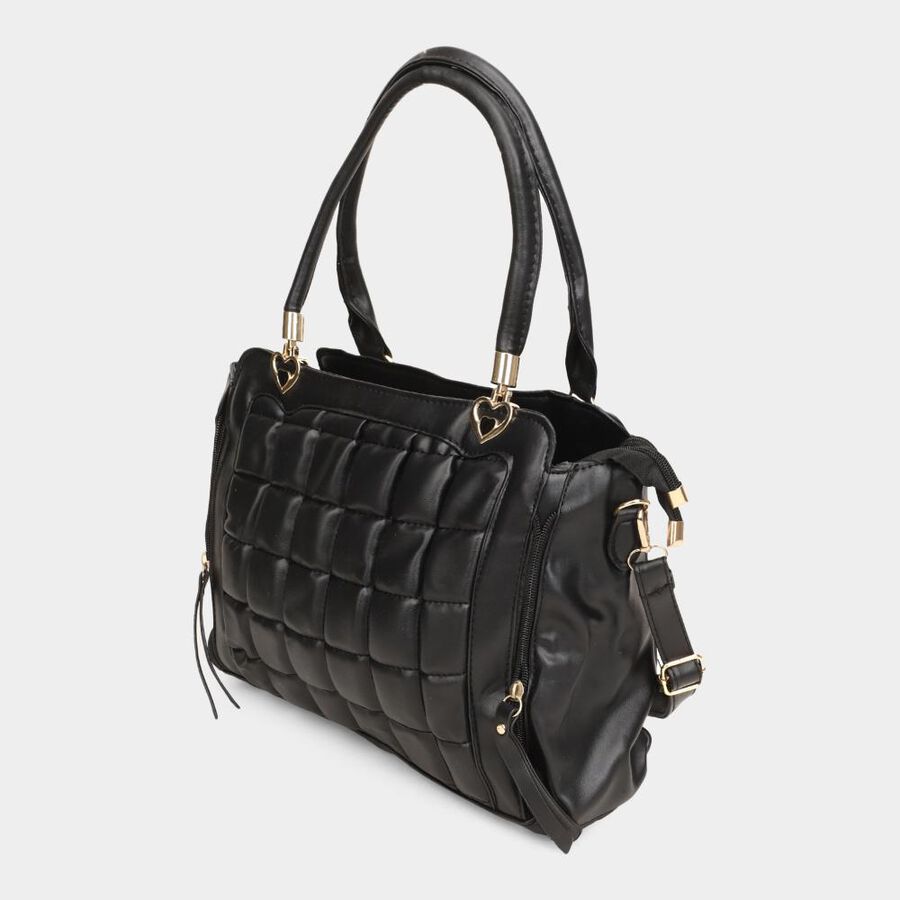 Women's Colour Block Polyurethane Hand Bag, , large image number null