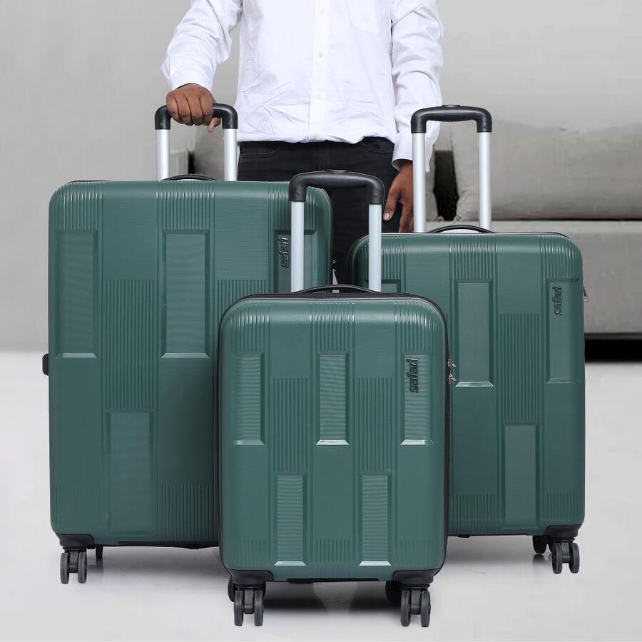 8-Wheel Polypropylene Hard Case Trolley, Set of 3, , large
