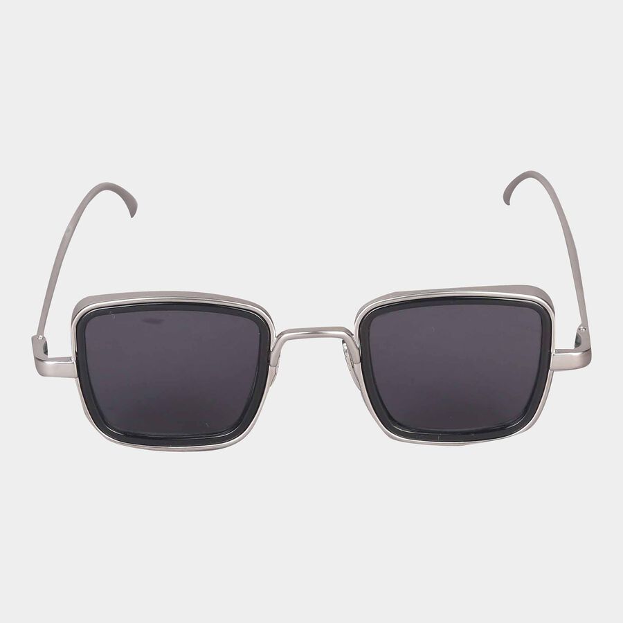 Men's Metal Gradient Rectangle Sunglasses, , large image number null