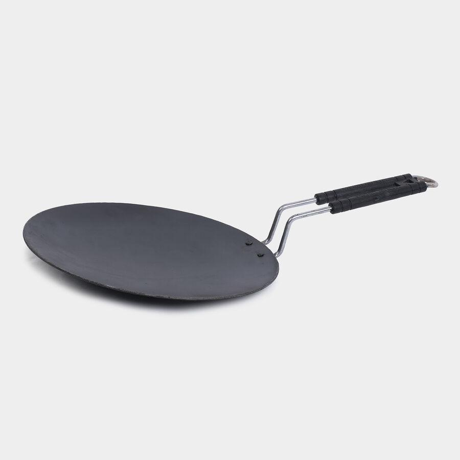 Iron Tawa With Wooden Handle (25cm), , large image number null