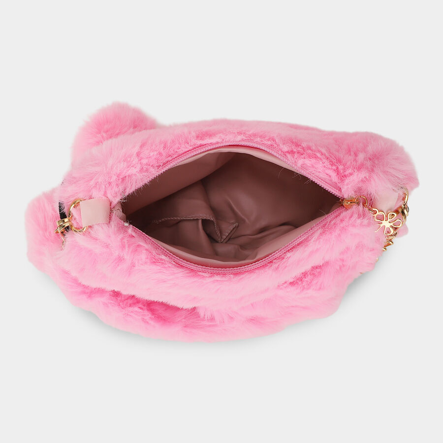 Kid's Pink Nylon/Polyester Hand Bag, , large