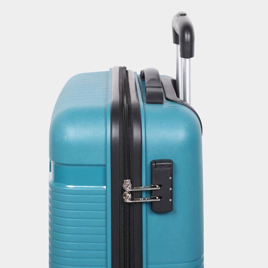 4-Wheel Light Blue PVC Matee Hard Case Trolley, Small, , large image number null