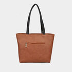 Women's Tan Polyurethane Tote Bag, , small image number null