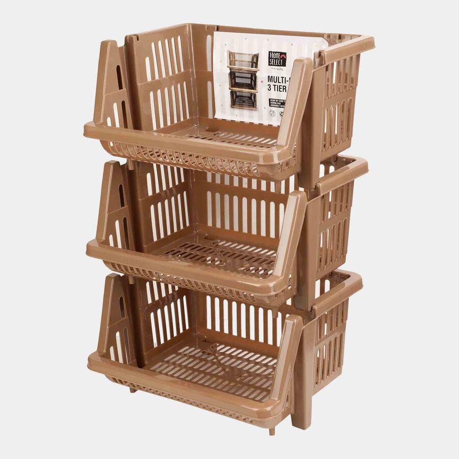 3-Tier Plastic Multi-Drawer Organizer, , large image number null
