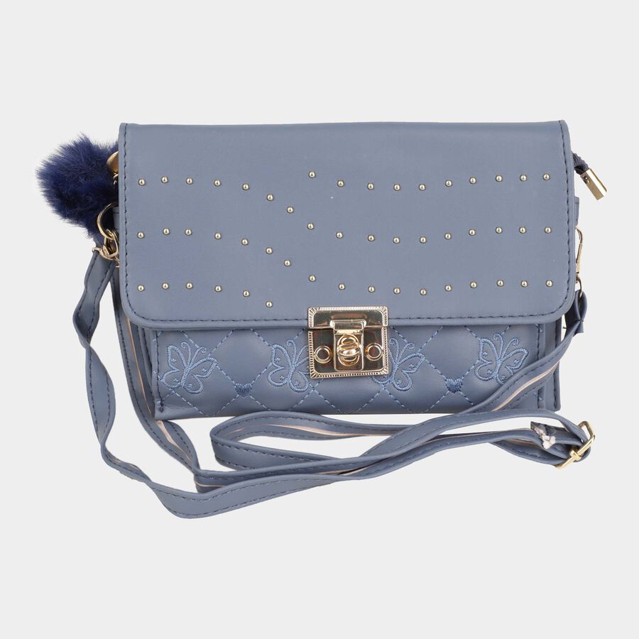 Women's Polyurethane Zipper Sling Bag, , large image number null