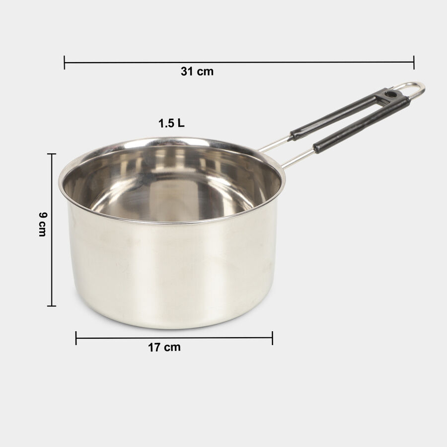 1.5L Silver Sauce Pan, , large image number null