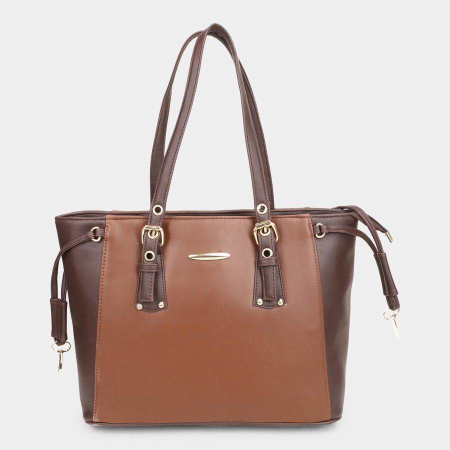 Women's Tan Polyurethane Hand Bag, , large image number null
