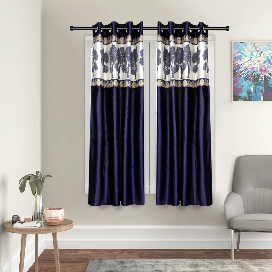 5ft. Blue Window Curtain, , large image number null