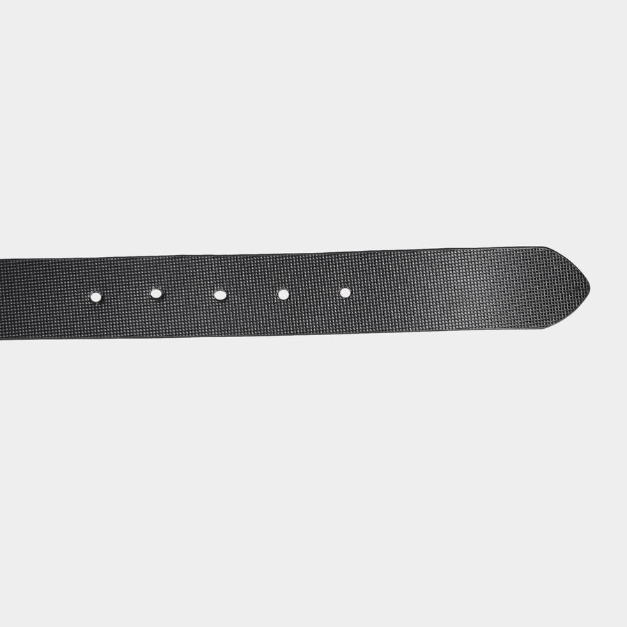 Men's Black Leather Casual Belt, , large image number null
