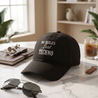 Men's Black Fabric Cap, , small