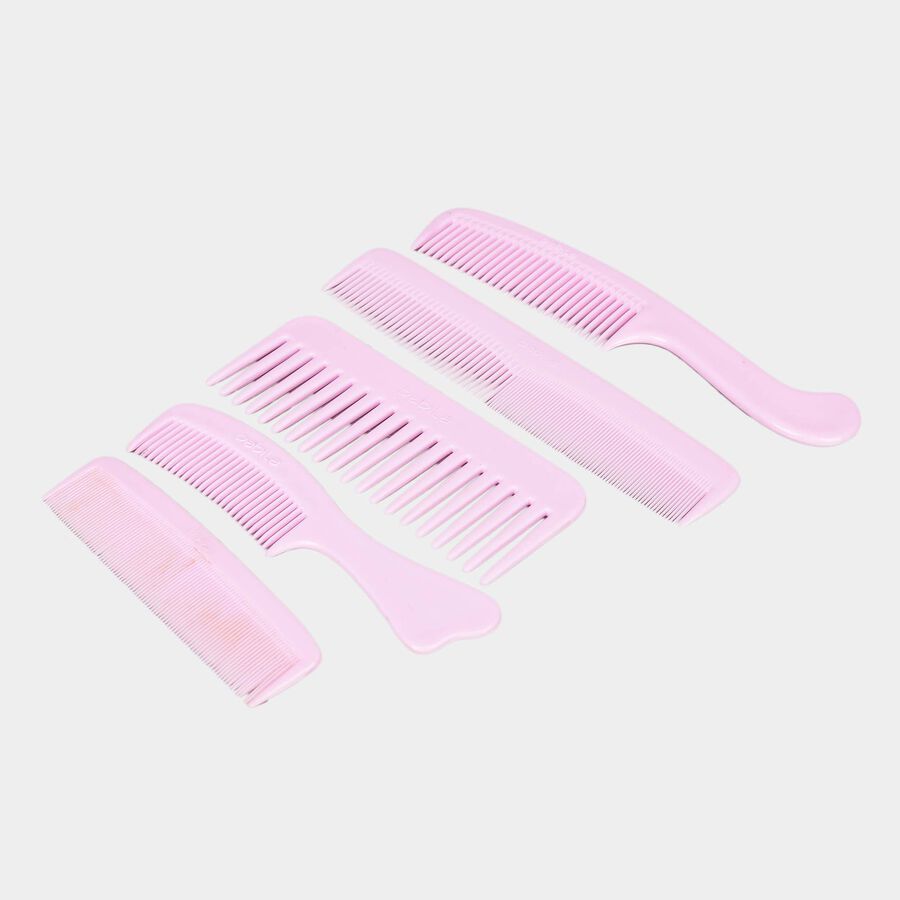 Plastic Hair Comb, Set of 5, , large image number null
