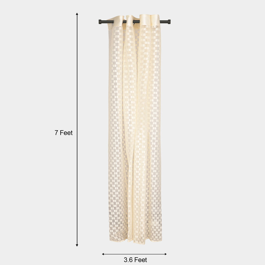 7ft. Cream Microfiber Door Curtain, , large image number null