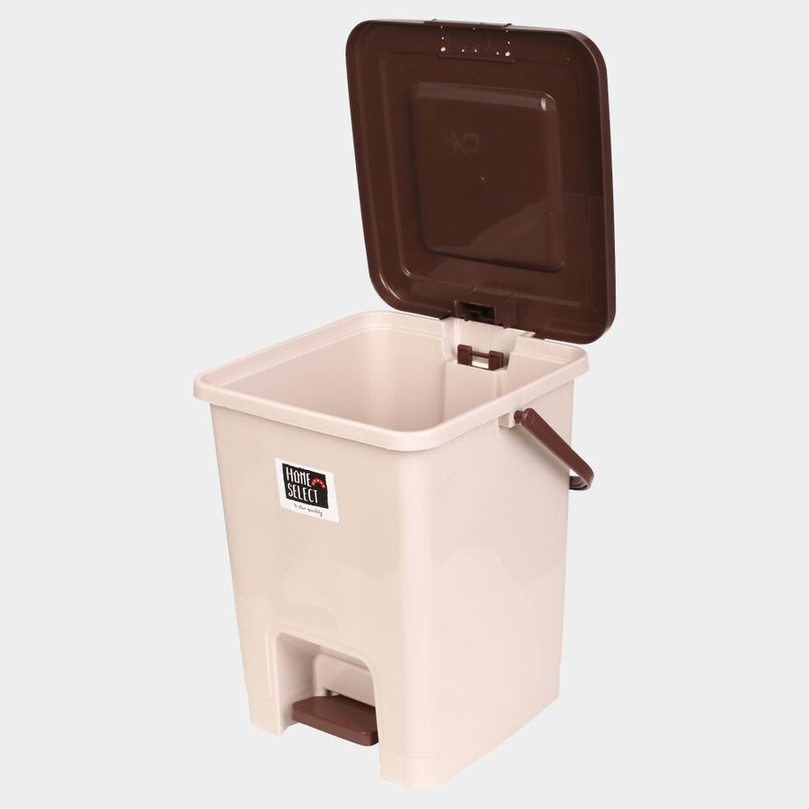 15L Brown Plastic Dustbin, , large image number null