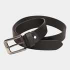Men's Black Leather Casual Belt, , small image number null