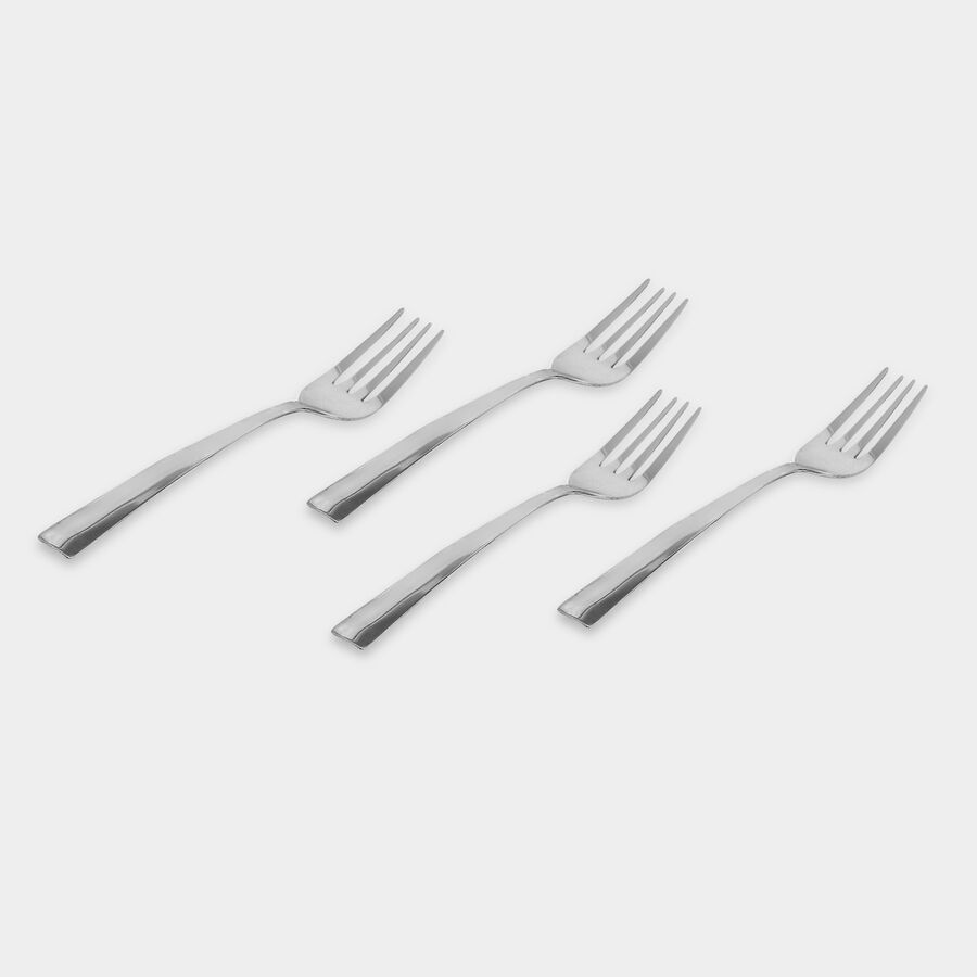 Set of 4 Steel Dessert Forks, , large image number null