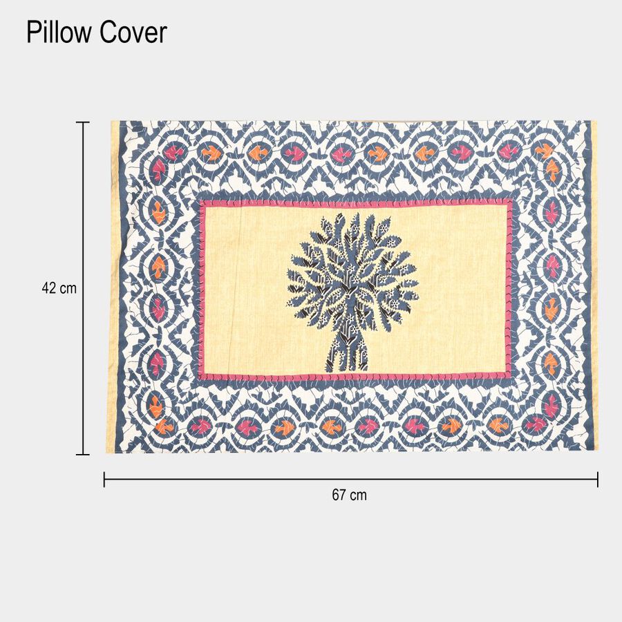 Beige Cotton Pillow Cover, , large