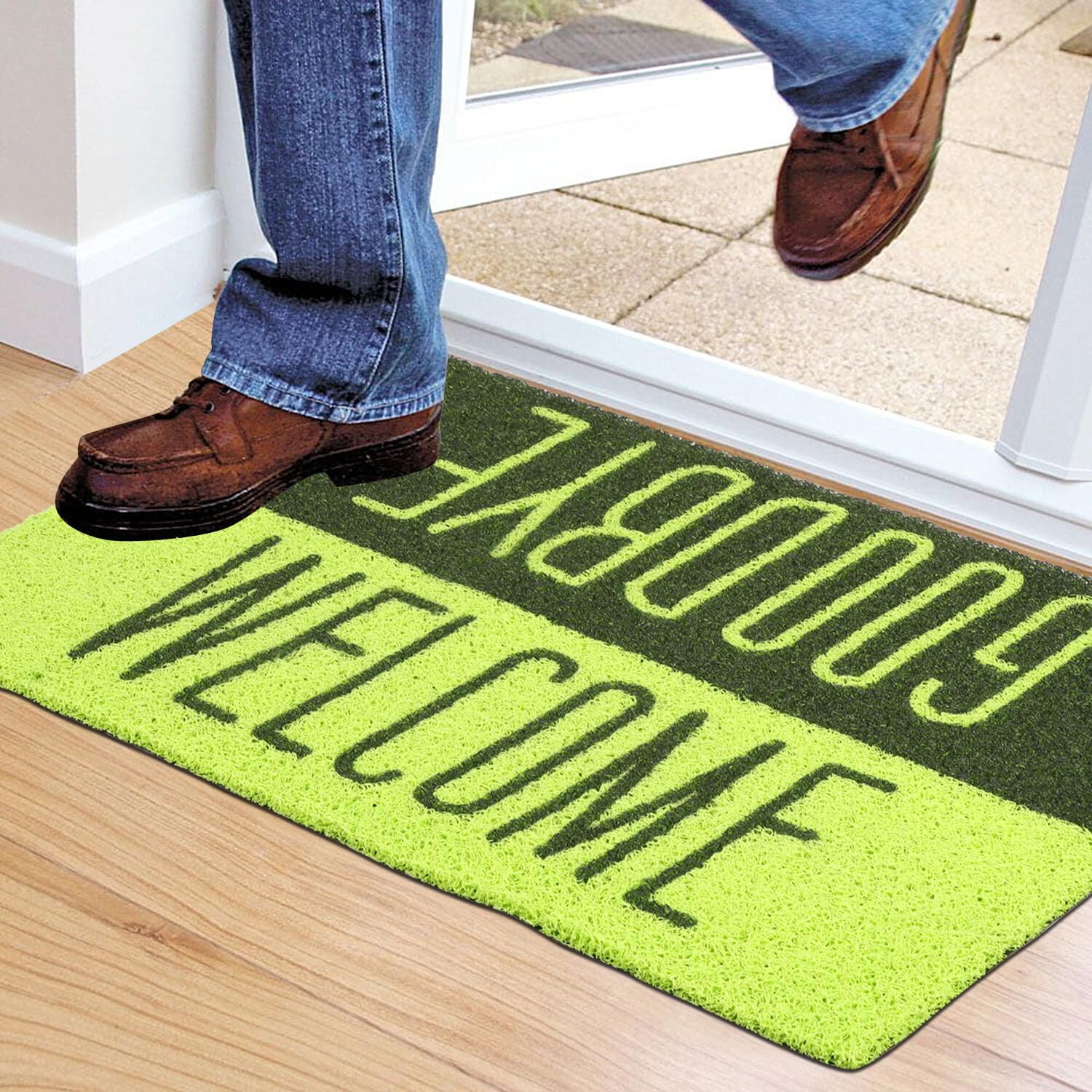 Home Beautiful                         Dark Green Polyester Door Mat