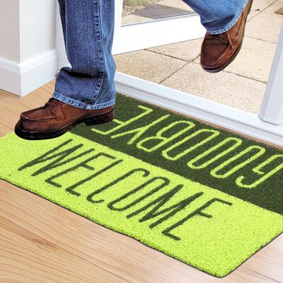 Green Polyester Door Mat