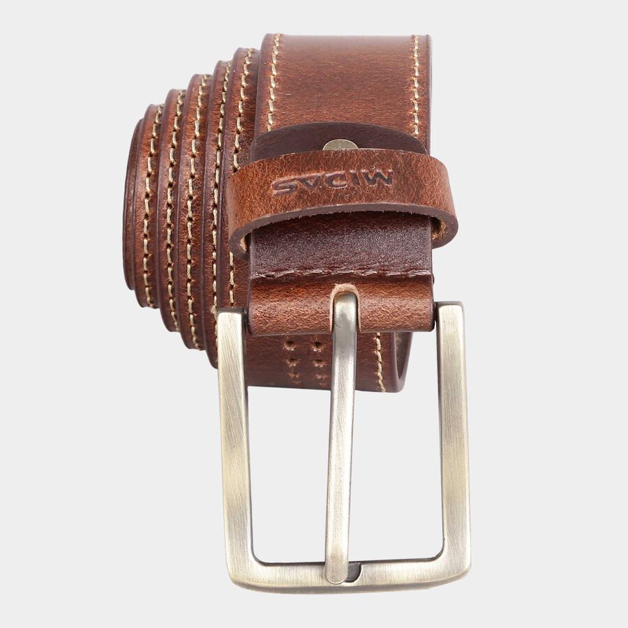 Men's Polyurethane Casual Belt, Size 36, Smooth/Plain, , large image number null