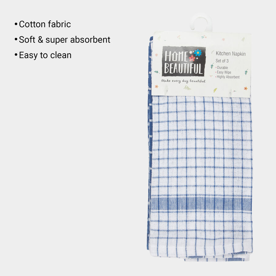 Cotton Kitchen Napkin Set of 3, , large image number null