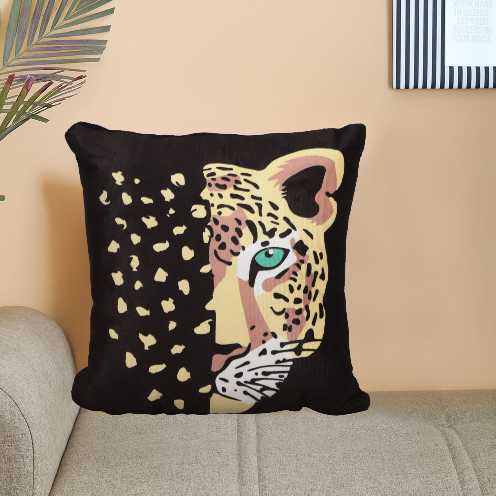 Home Beautiful                         Black Polyester Cushion