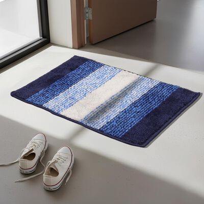Anti-Skid Blue Polyester Door Mat