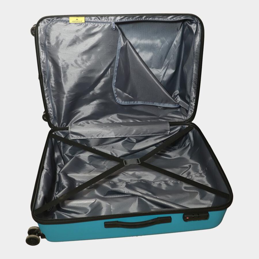 8-Wheel Light Blue Polypropylene Hard Case Trolley, Large, , large image number null