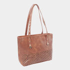 Women's Tan Polyurethane Tote Bag, , small image number null