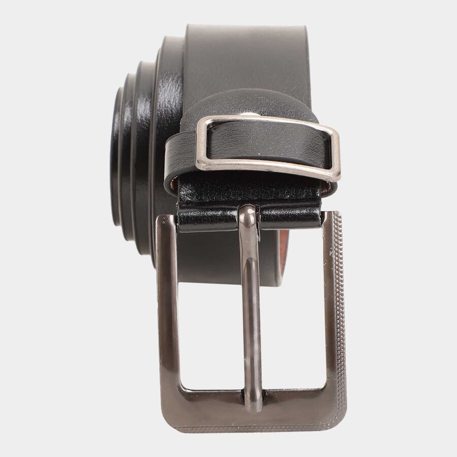 Men's Black Polyurethane Casual Belt, , large