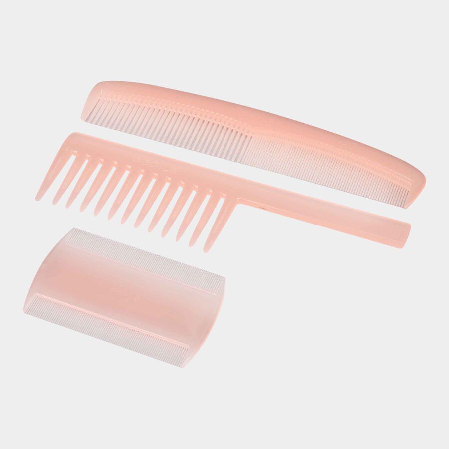 Plastic Hair Comb, Set of 3, , large image number null