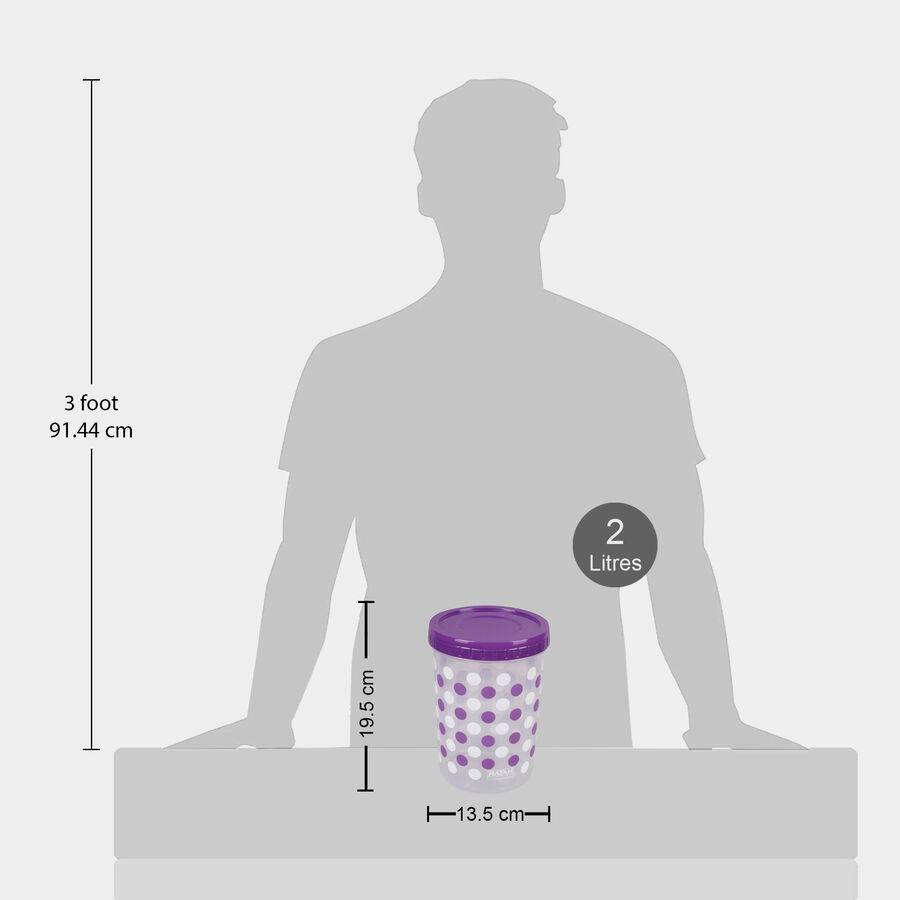 एयर-टाइट प्लास्टिक कंटेनर, 4 का सेट, 750 ml, 2 L, 5 L, 7.5 L, , large image number null