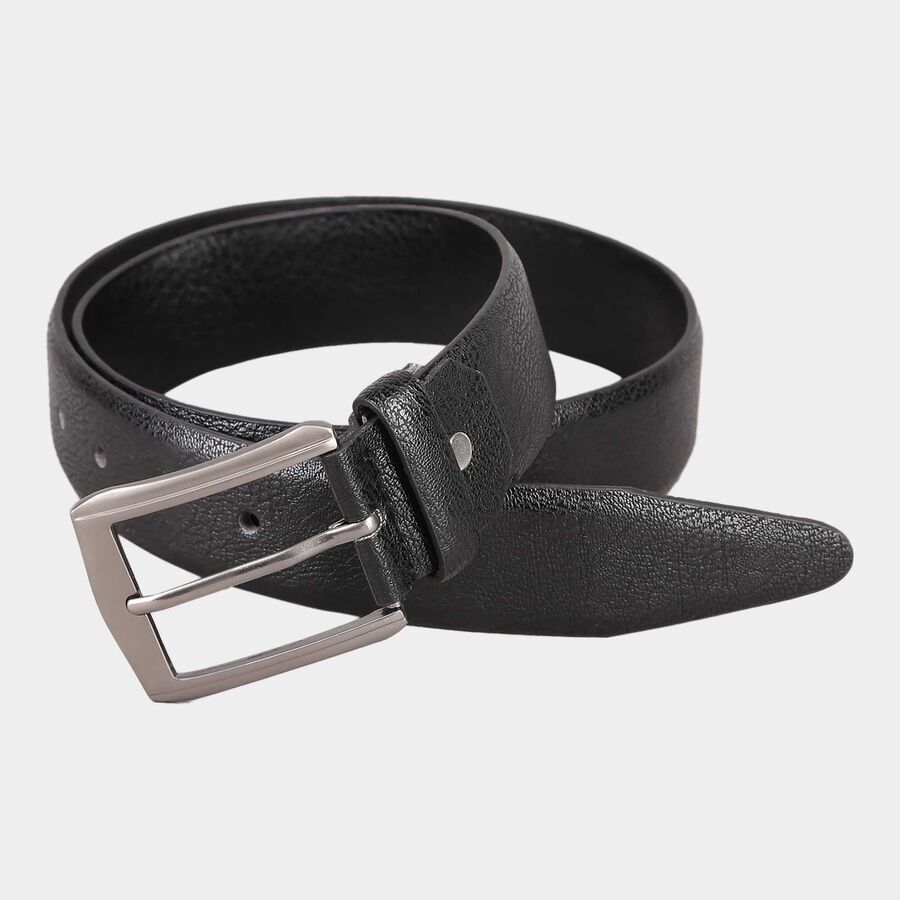 Men's Black Polyurethane Casual Belt, , large image number null