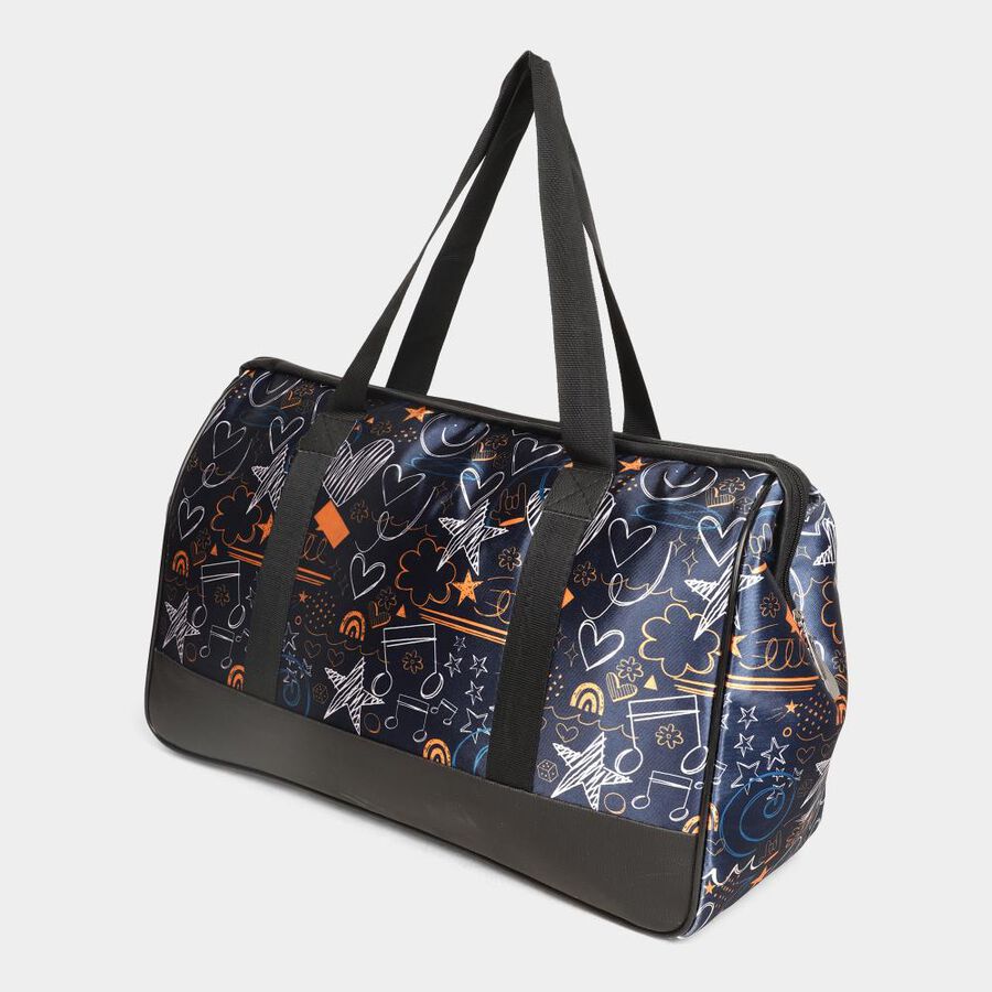 Colour Block Fabric-Nylon Duffle Bag, , large image number null