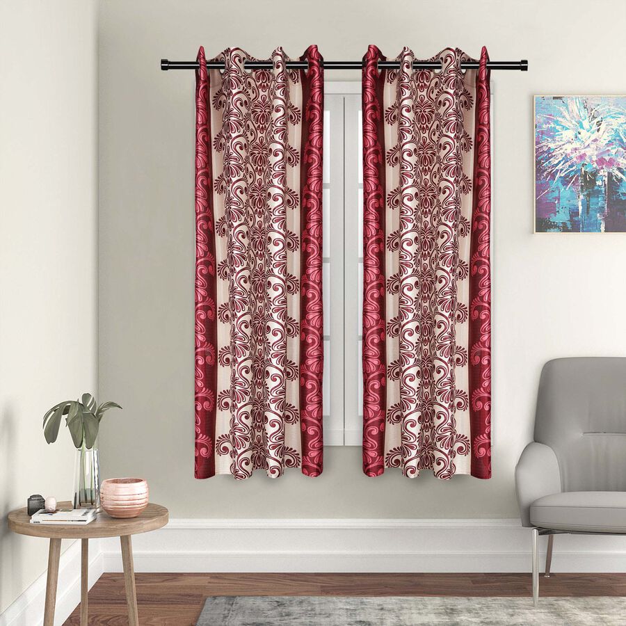 5ft. Maroon Window Curtain, , large image number null