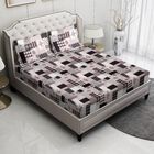 Brown Microfiber Double Bedsheet with Pillow Cover, , small