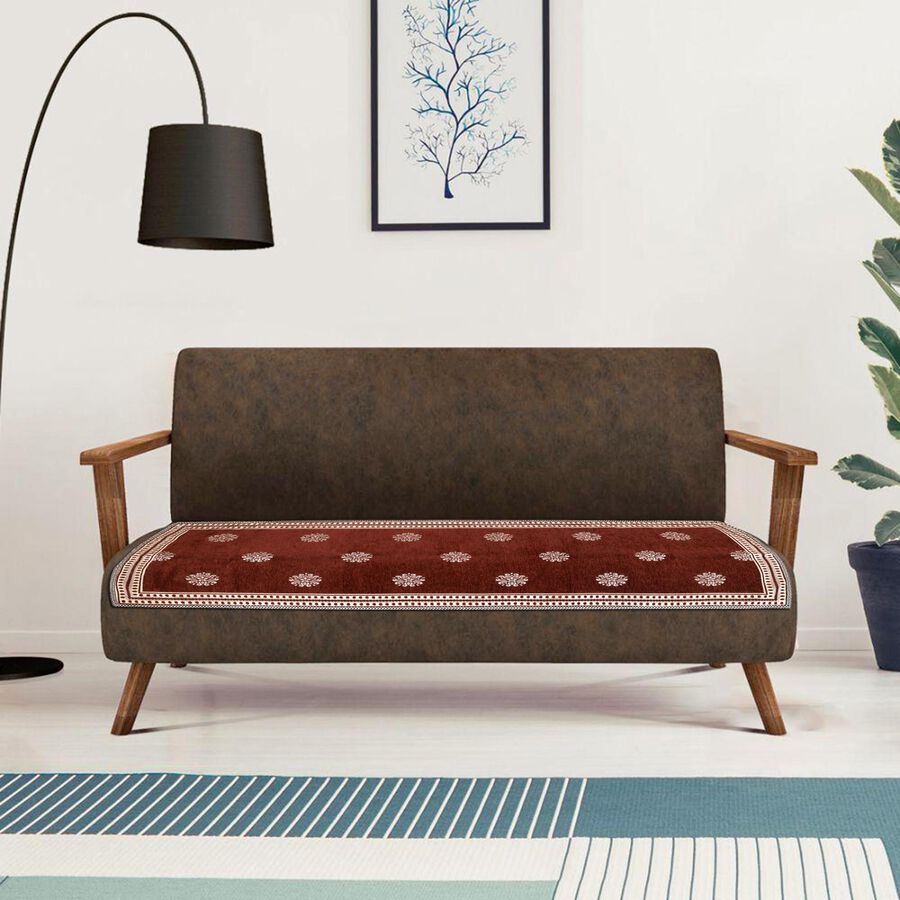 Brown Polyester Sofa Cover, , large