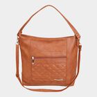 Women's Polyurethane Hobo Bag, Quilted, Medium Size, , small image number null