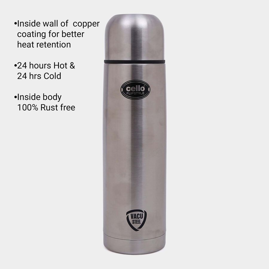1 L Stainless Steel Insulated Bottle, Bullet Flask, , large image number null