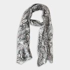 Women's White Viscose Scarf, , small