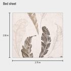 Beige Cotton Double Bedsheet With Pillow Cover, , small image number null