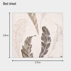 144 TC 100% Cotton Satin Double Bed Sheet with 2 Pillow Covers, , small image number null