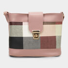 Women's Pink Polyurethane Handbag, , small image number null