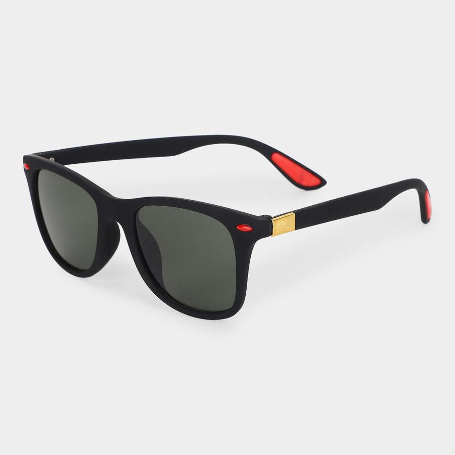 Men's Black Plastic Sunglass , , large